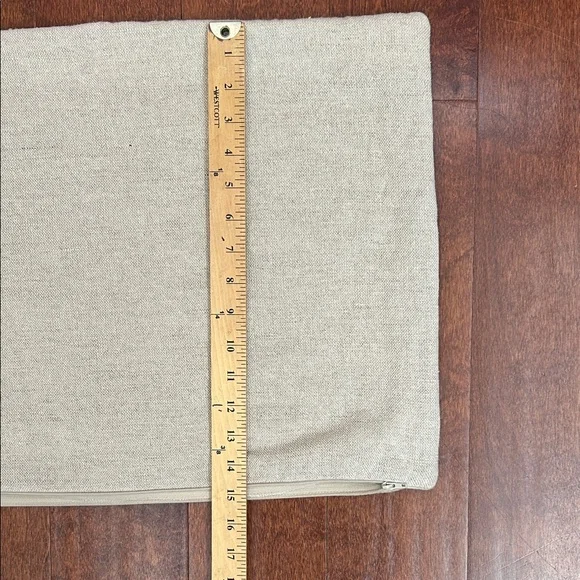Rare Crate&Barrel Ecru Skier Pillows, Cotton, Linen and Feather, Set of Two